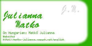 julianna matko business card